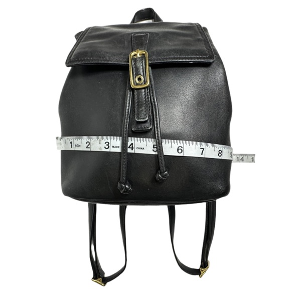 VINTAGE Y2K COACH | 9858 Legacy Black Leather Mini Backpack Nap Sack Bag Purse - Picture 4 of 13
